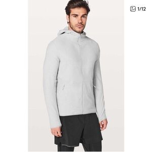 Lululemon Surge Warm Full Zip in the color Heathered Sea Salt